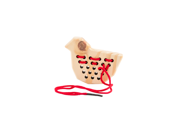 Pollito Enhebrado – Juego Didáctico en Madera