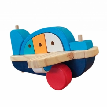 Avión Jumbo Clásico – Juguete de Encastre en Madera