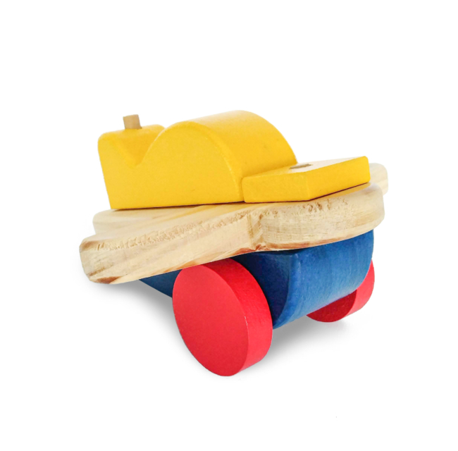 Mini Avión Jumbo – Juguete de Madera Didáctico y Creativo