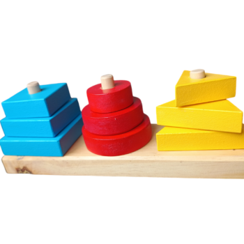 Torre de 9 Bloques – Juego Didáctico de Encastre en Madera