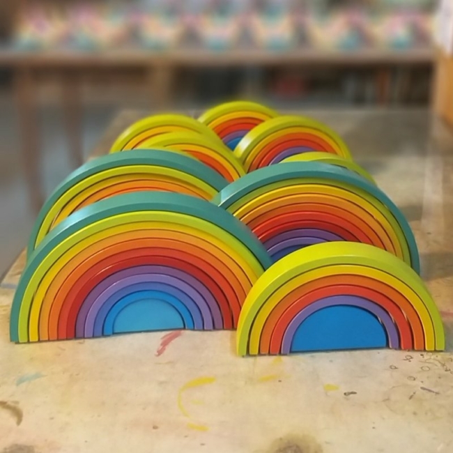 Arcoíris Fino 6 Piezas Pampa – Juguete Educativo en Madera - Imagen 2