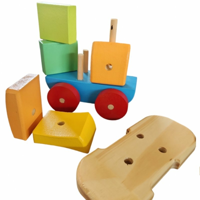 Mini Camión Carga – Juego de Construcción en Madera - Imagen 4