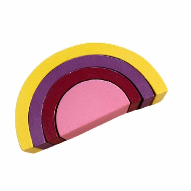 Arcoíris Frida de 4 Piezas – Juguete Didáctico de Madera