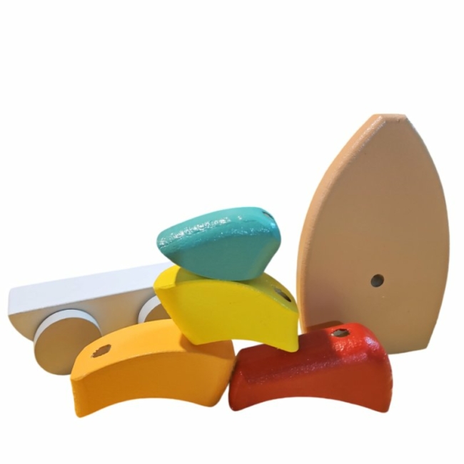 Mini Velero de Madera - Juego Didáctico y Decorativo - Imagen 2