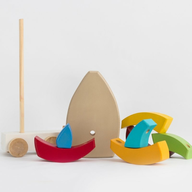 Velero Clásico - Juguete Educativo de Madera - Imagen 4