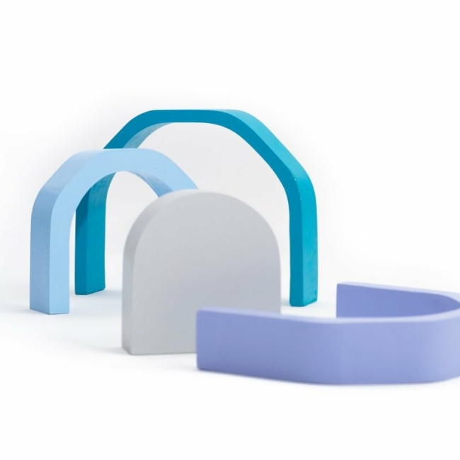 Arcoíris de Madera Venecia - Apilable en Tonos Azules - Imagen 2